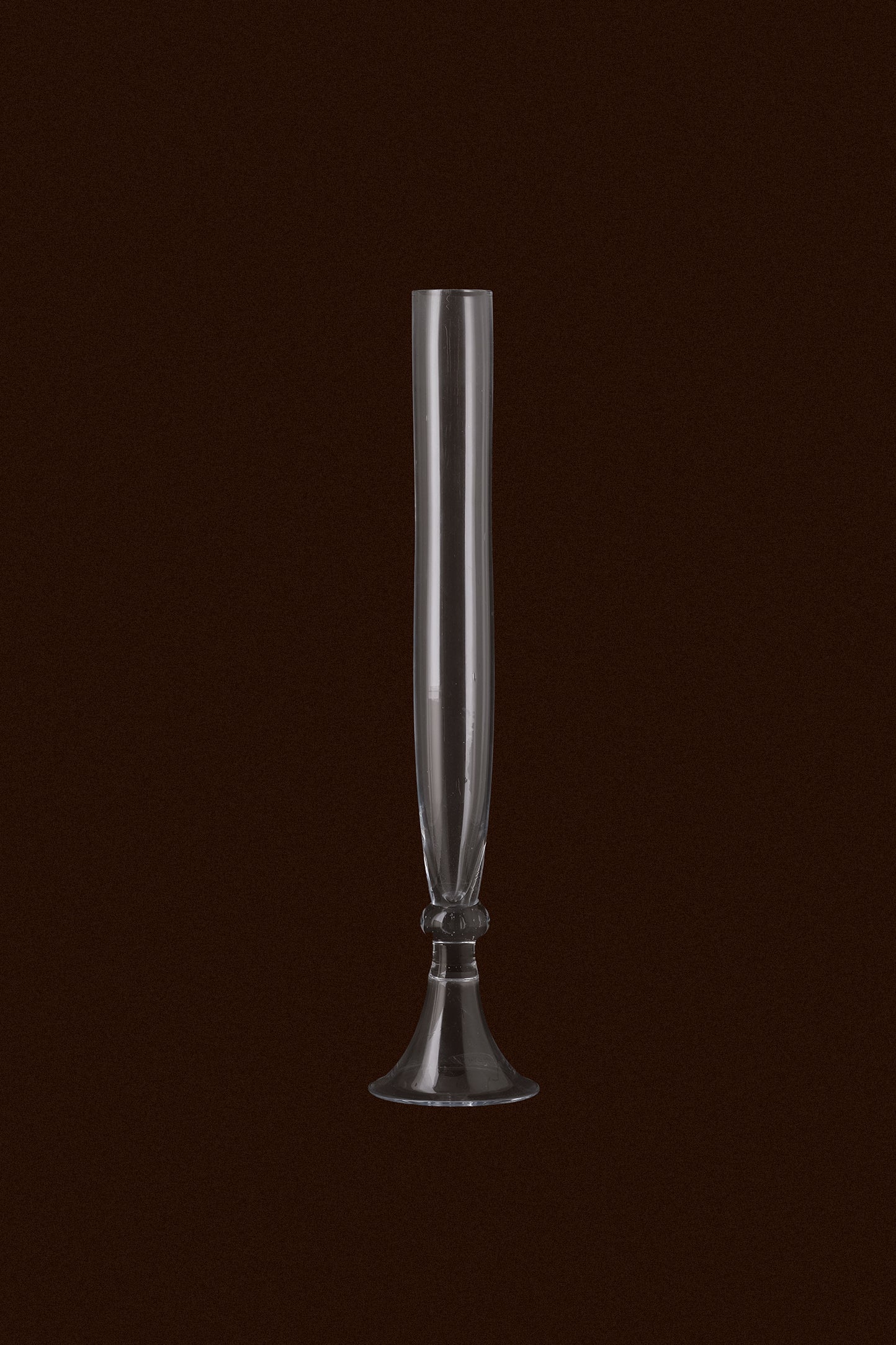 Footed Glass Vase 35cm-Vintage-KIOSK48TH