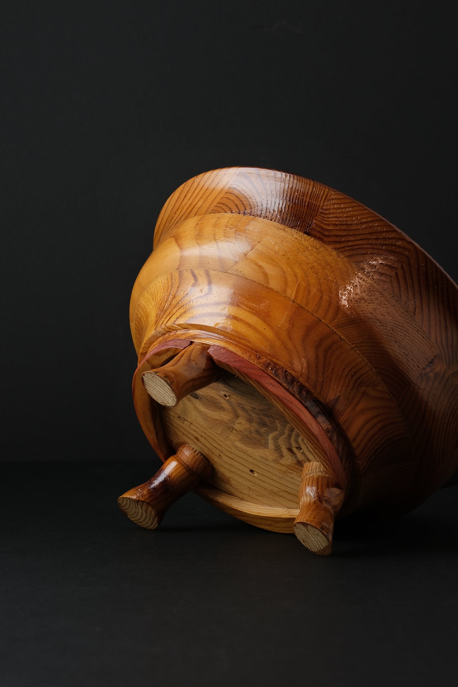 Footed Pine Bowl-Vintage-KIOSK48TH