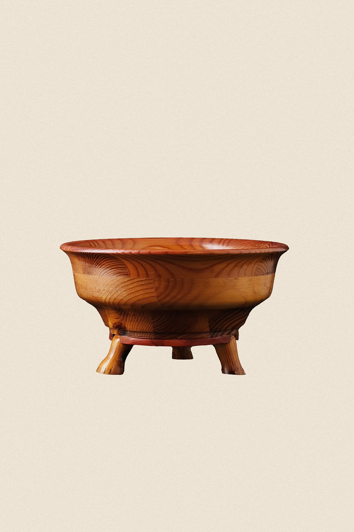 Footed Pine Bowl-Vintage-KIOSK48TH
