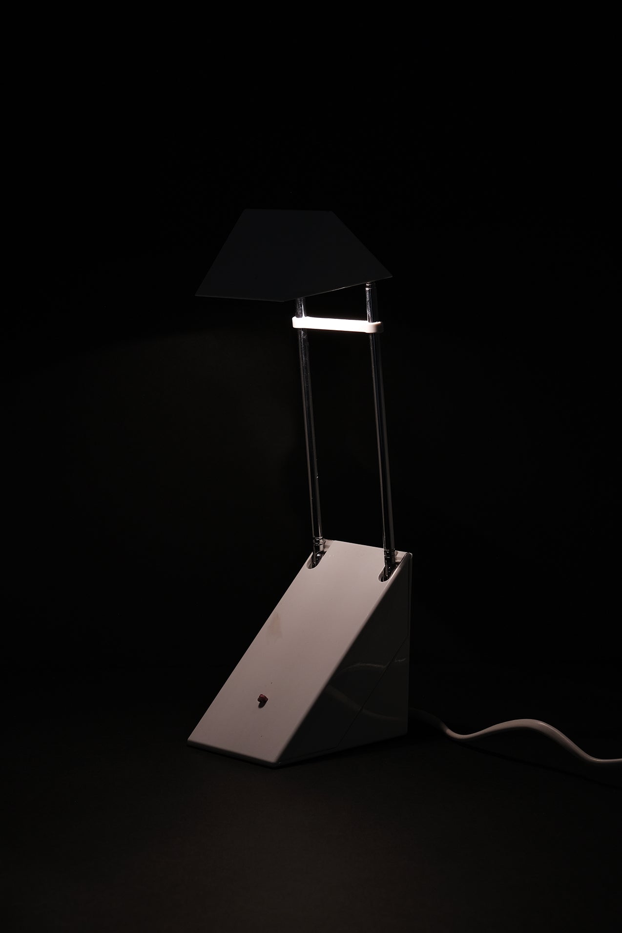 1980s Telescopic Desk Lamp White-Vintage-KIOSK48TH