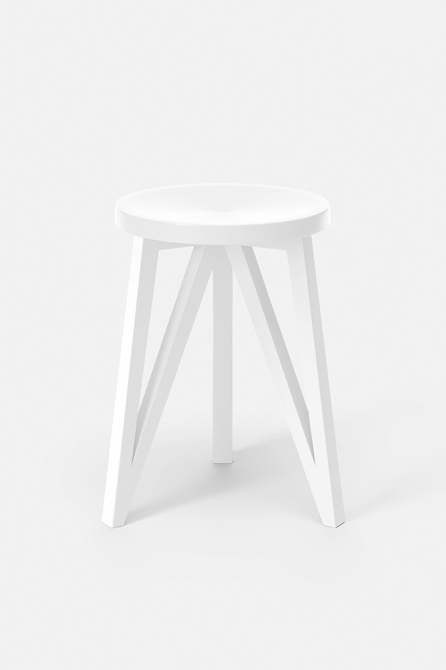 JL1 FABER Stool Signal White-LOEHR-KIOSK48TH