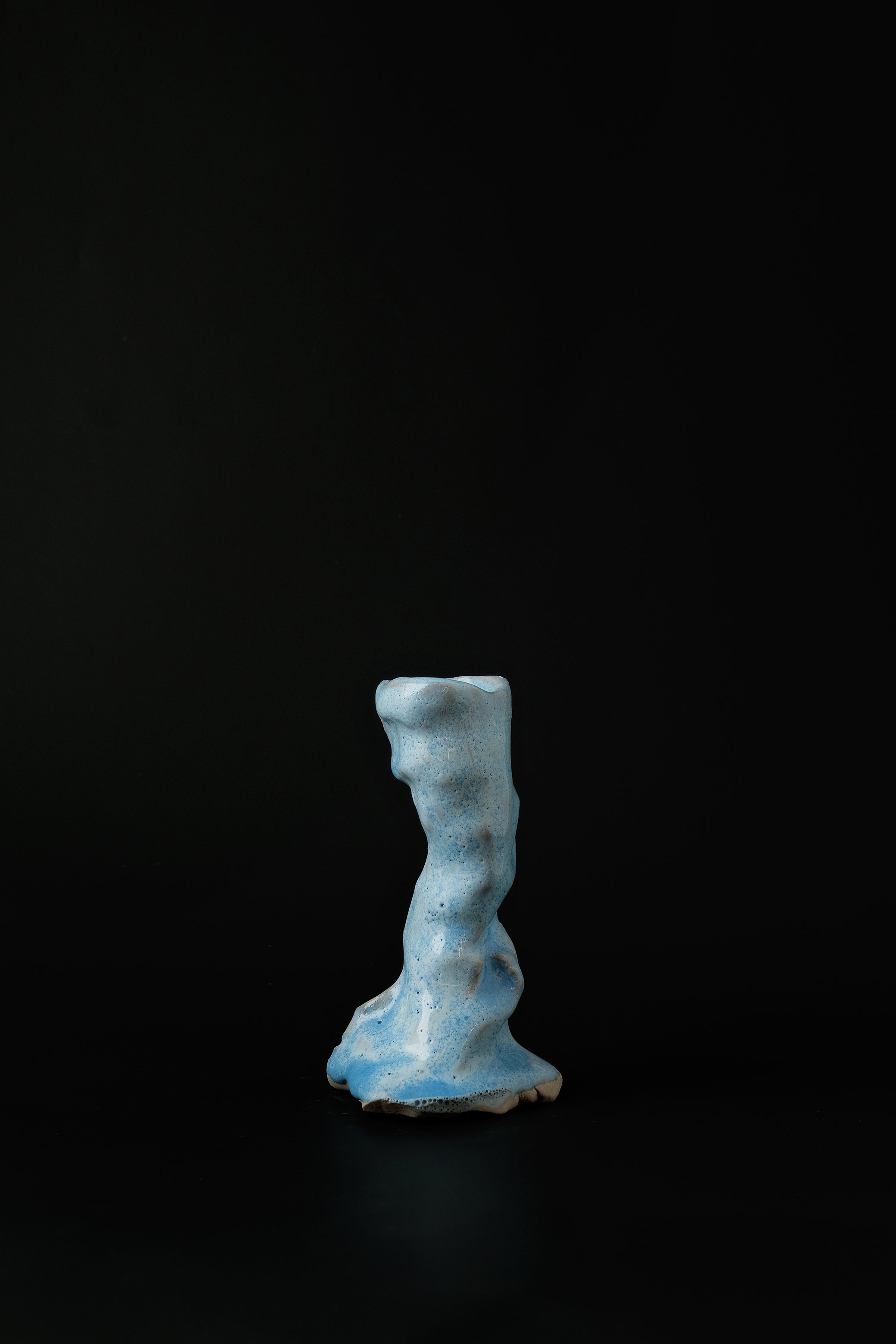 The candle holder medium light blue-Emilie Holm-KIOSK48TH
