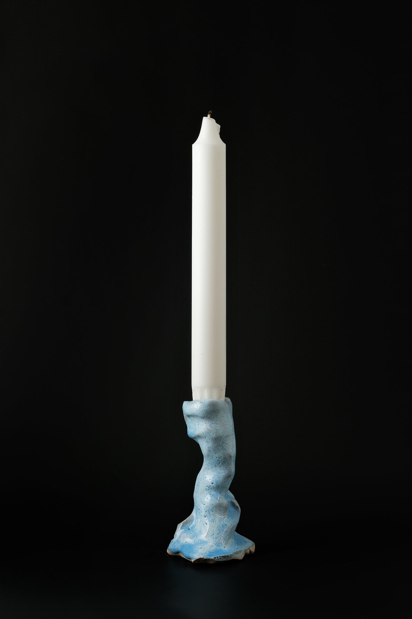 The candle holder medium light blue-Emilie Holm-KIOSK48TH