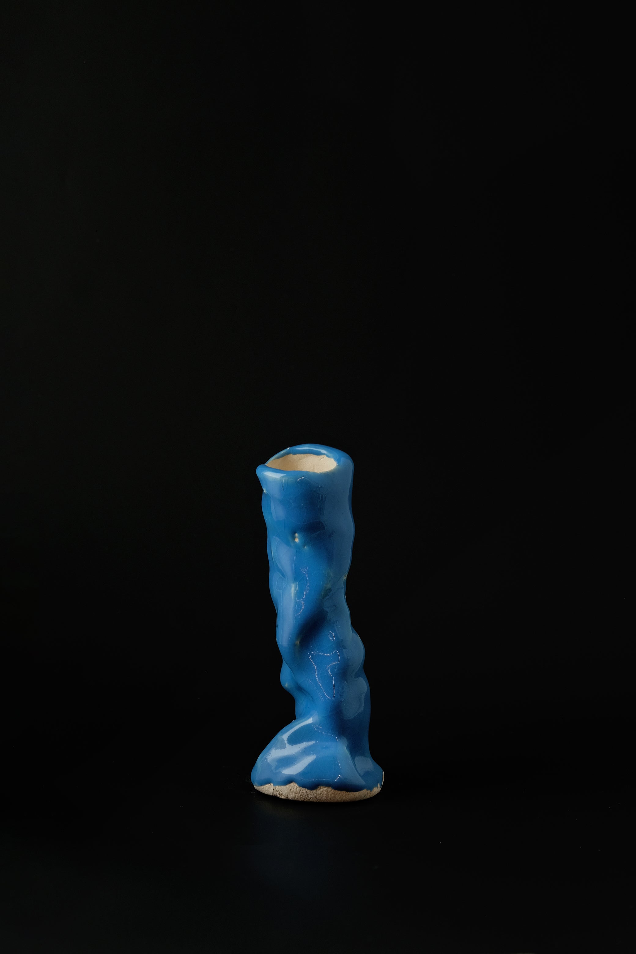The candle holder medium medium blue-Emilie Holm-KIOSK48TH