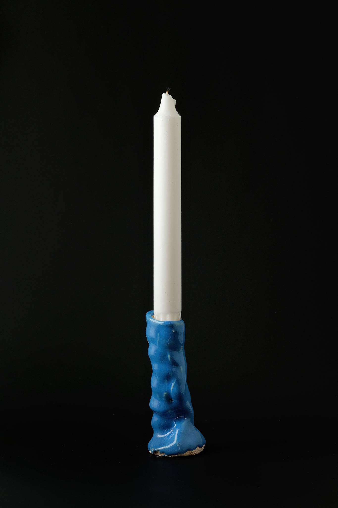 The candle holder medium medium blue-Emilie Holm-KIOSK48TH