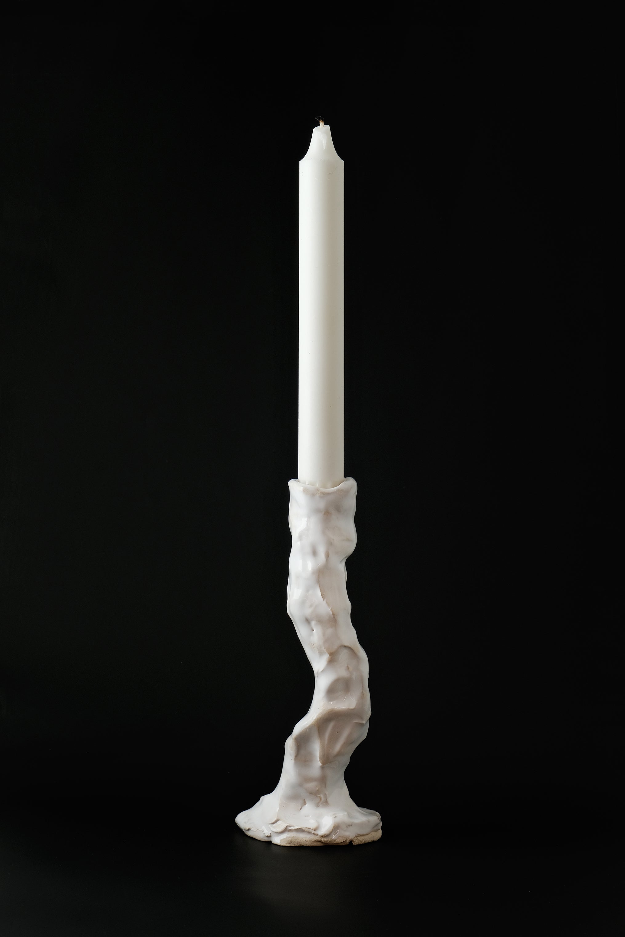 The candle holder large white-Emilie Holm-KIOSK48TH