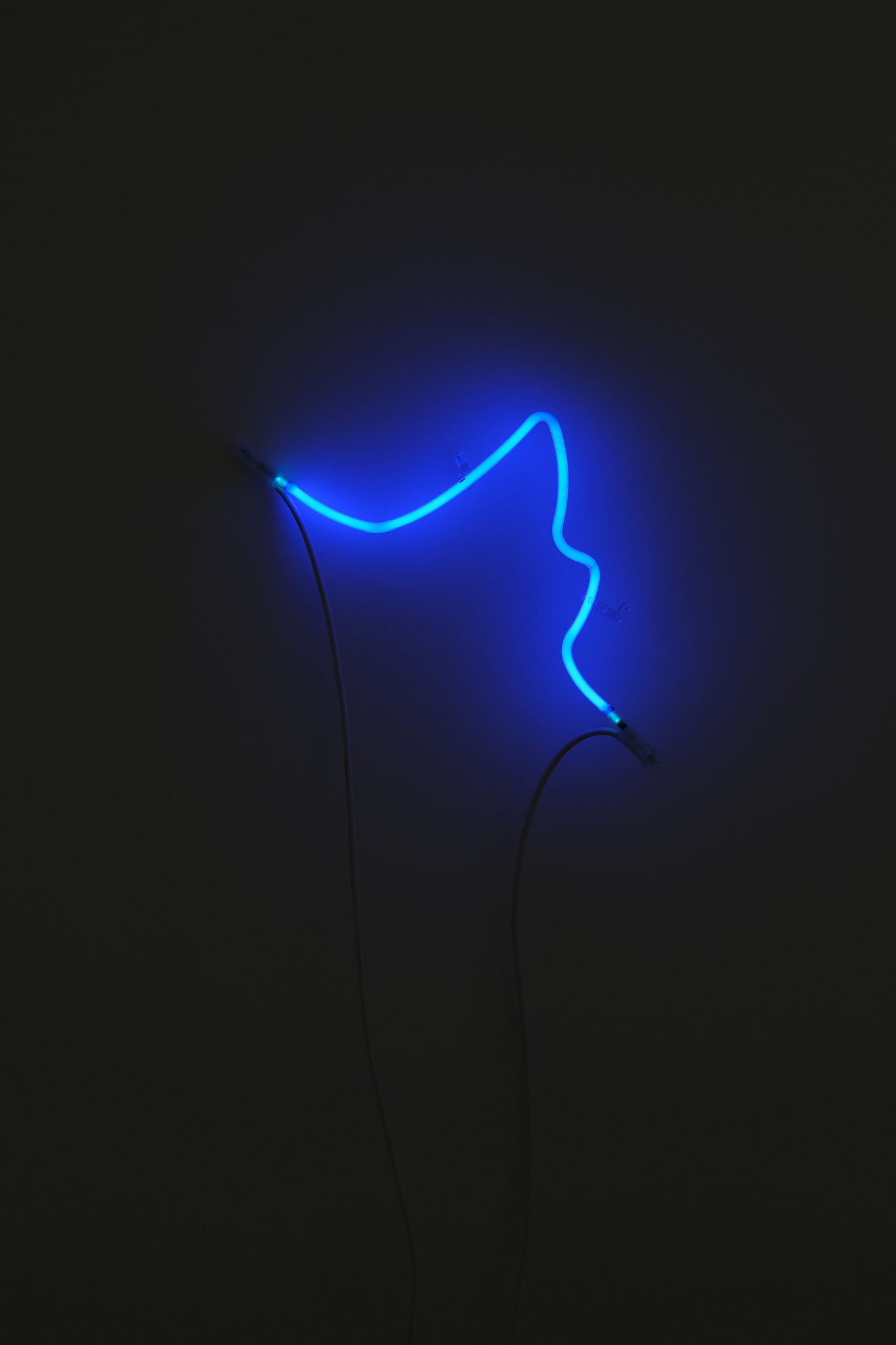 Neon wall lamp blue