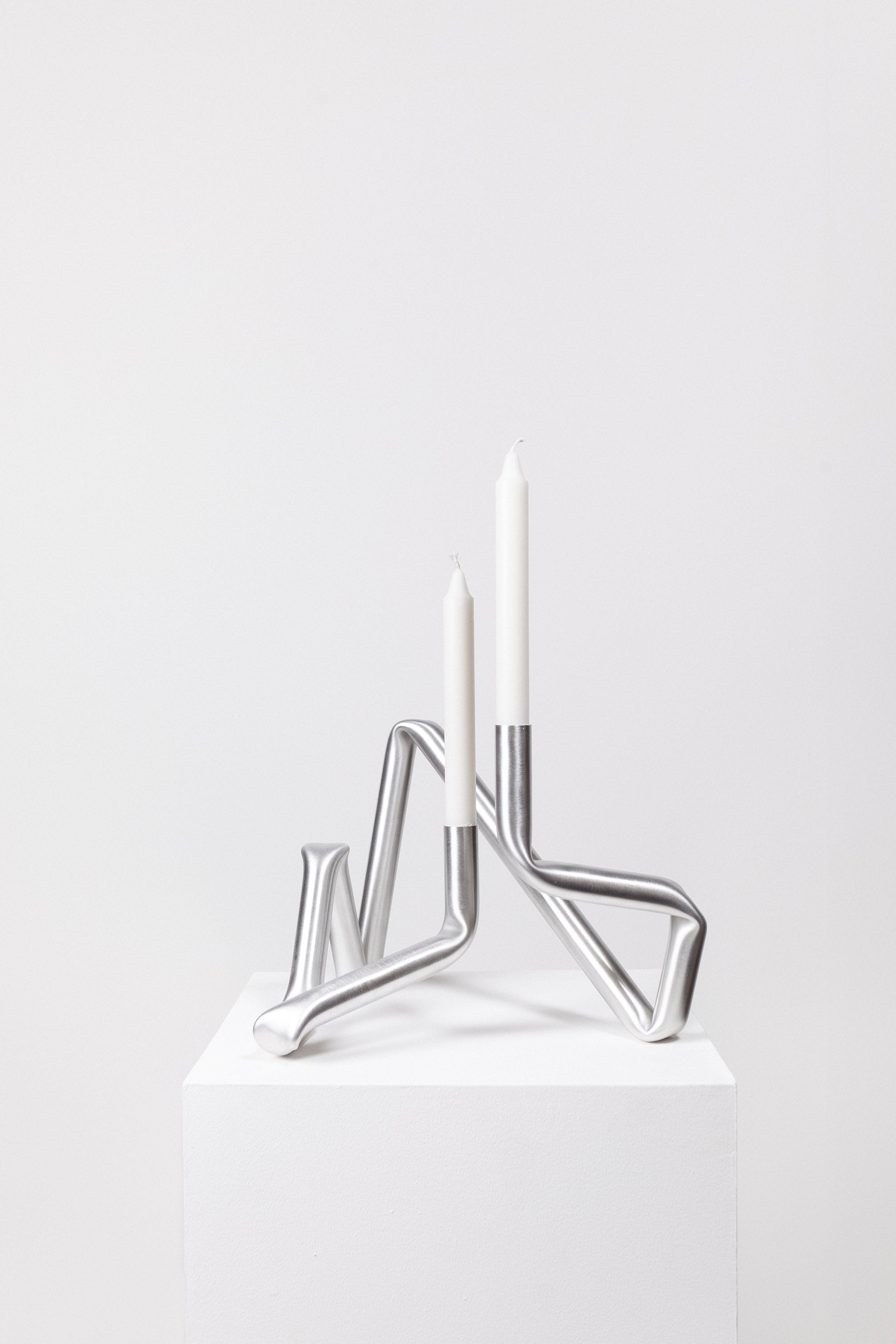 Bucatini candle holder aluminium