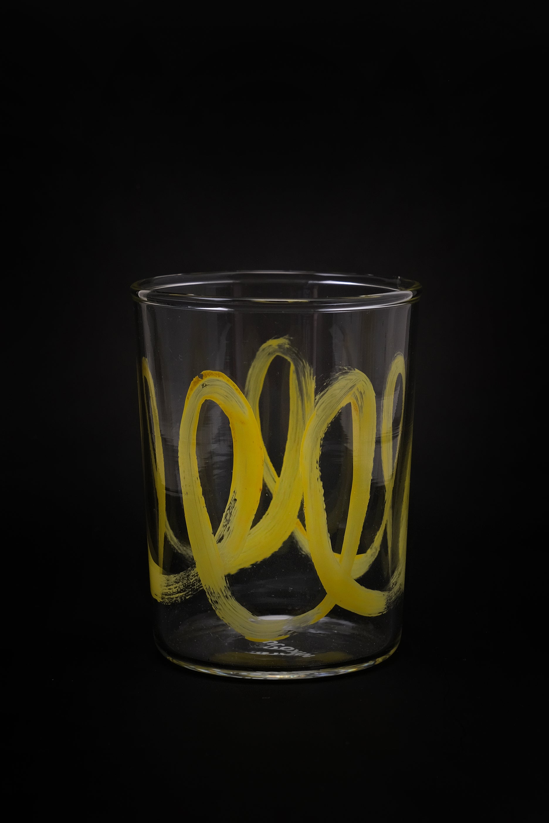 2 x Soft serve glass yellow swirl-NIKO JUNE-KIOSK48TH