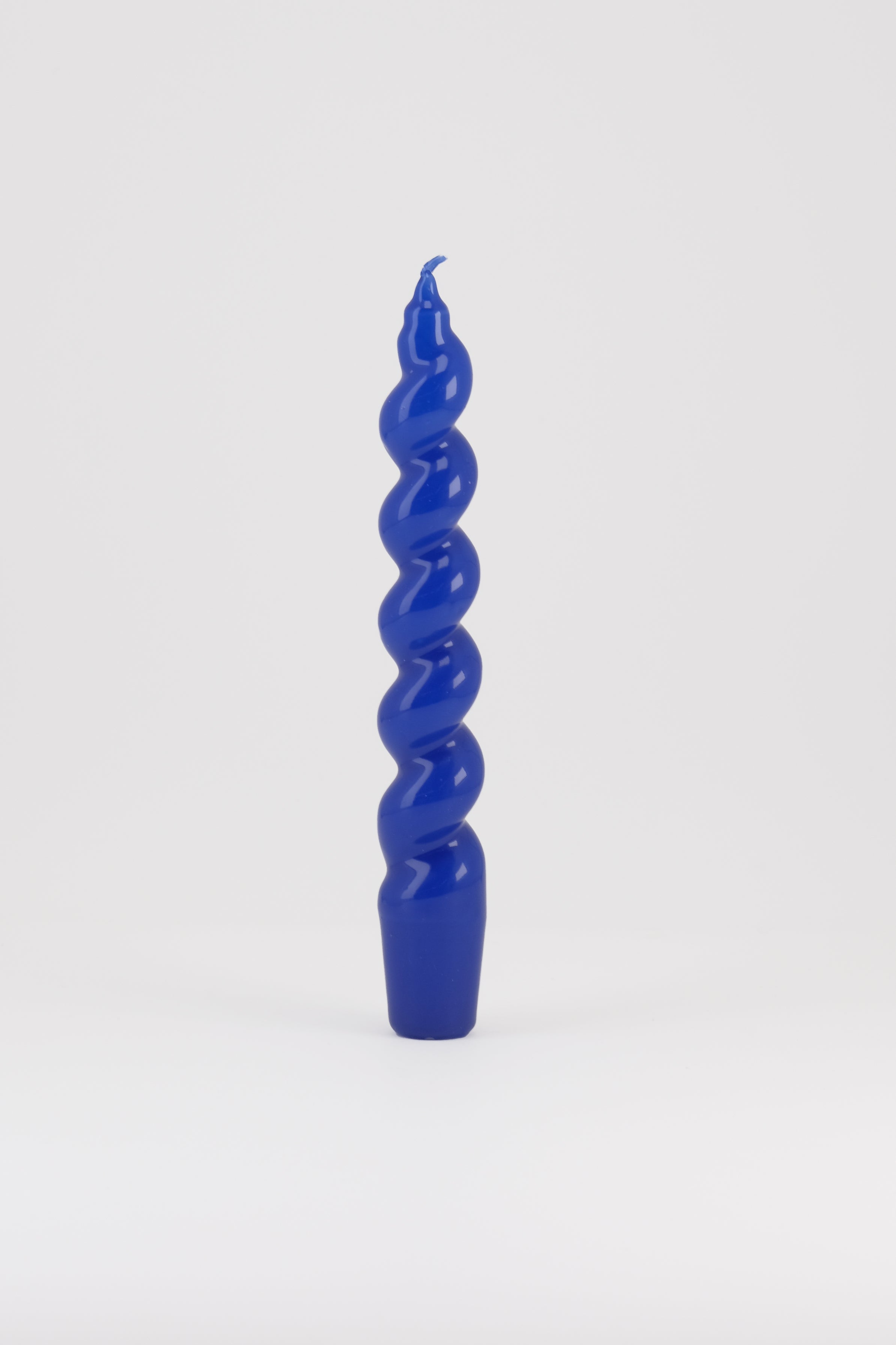 2 x spiral candle dark blue-Cereria-KIOSK48TH