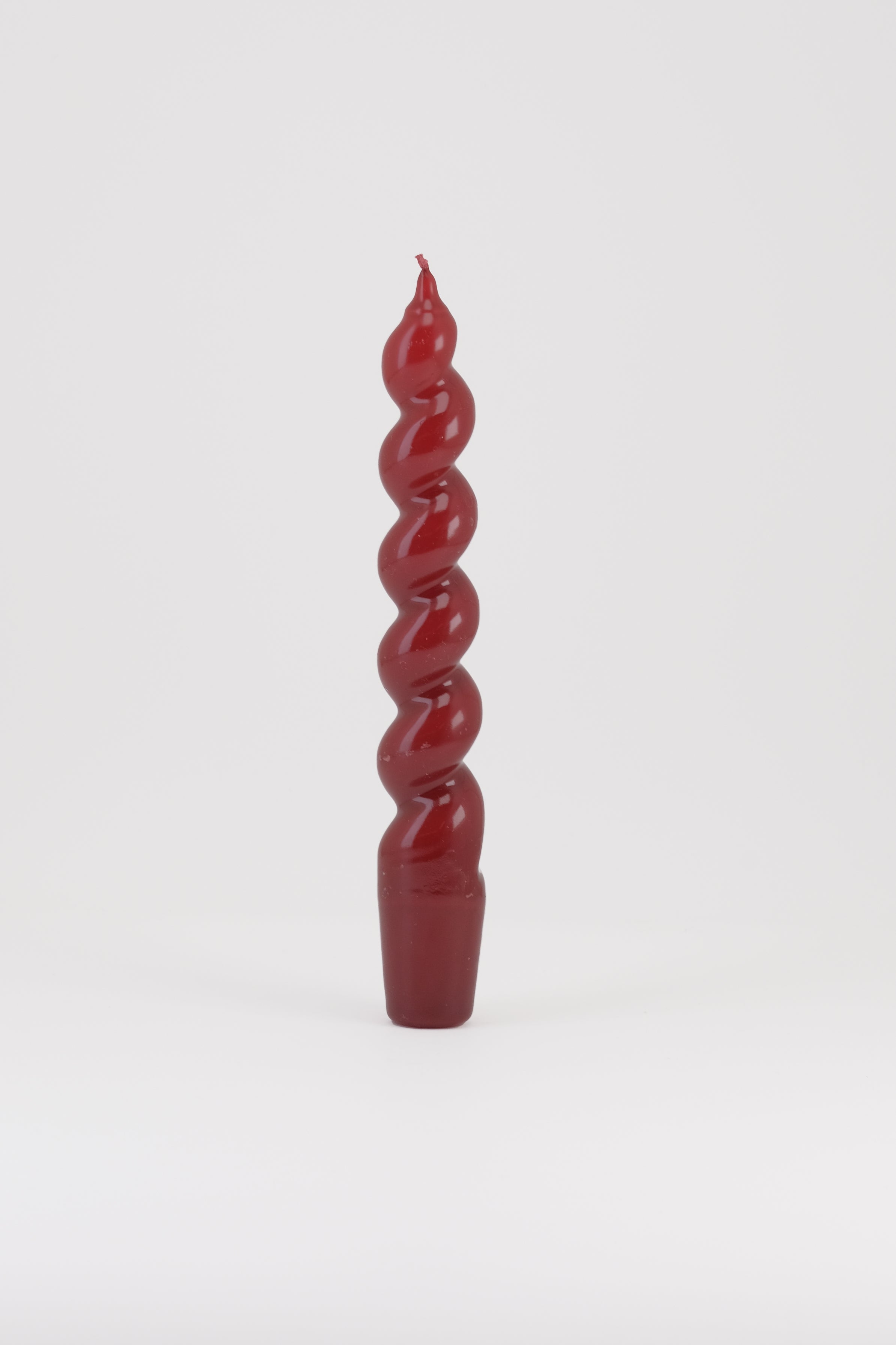 2 x spiral candle - dark red-Cereria-KIOSK48TH