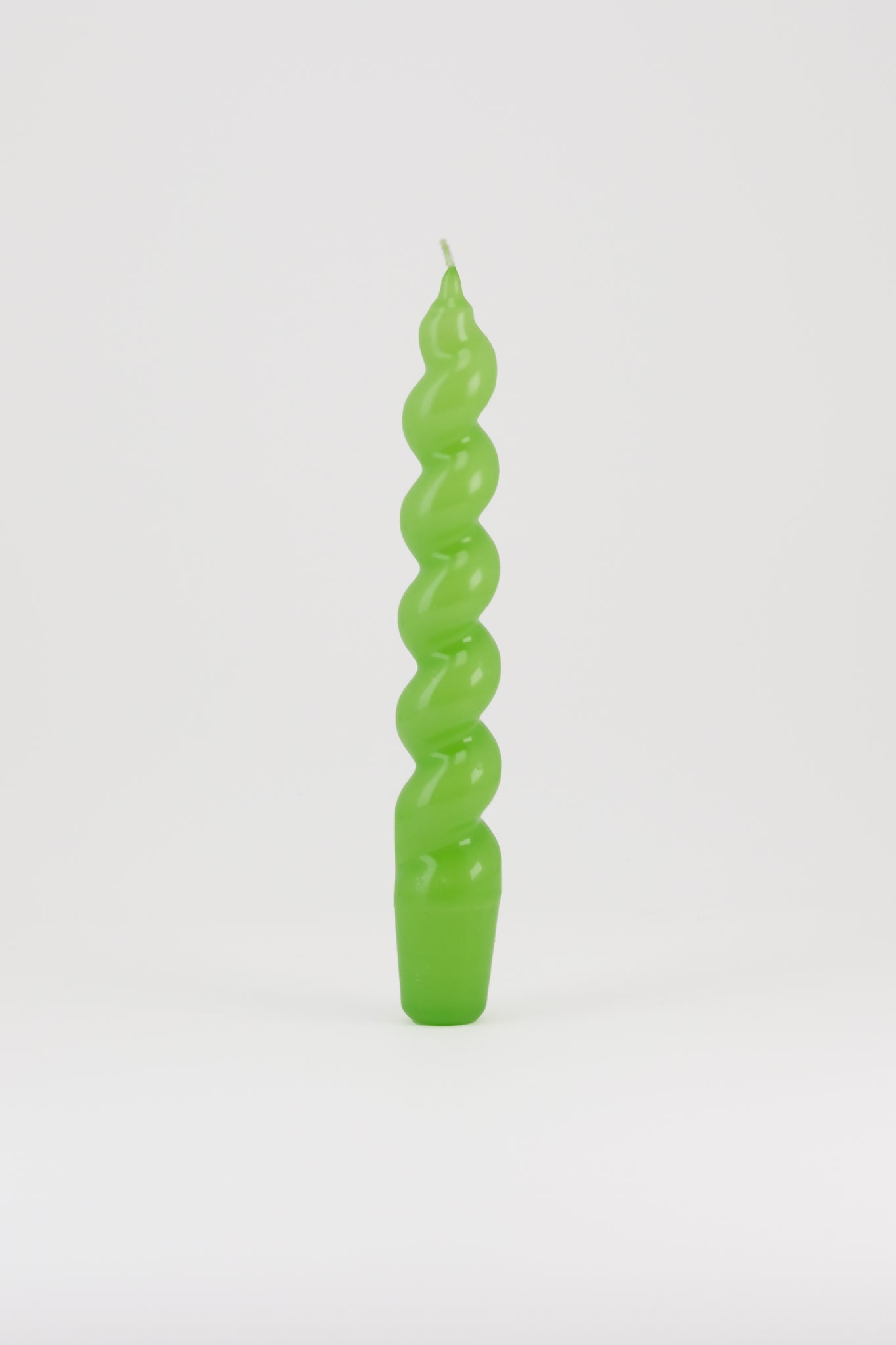 2 x spiral candle green-Cereria-KIOSK48TH