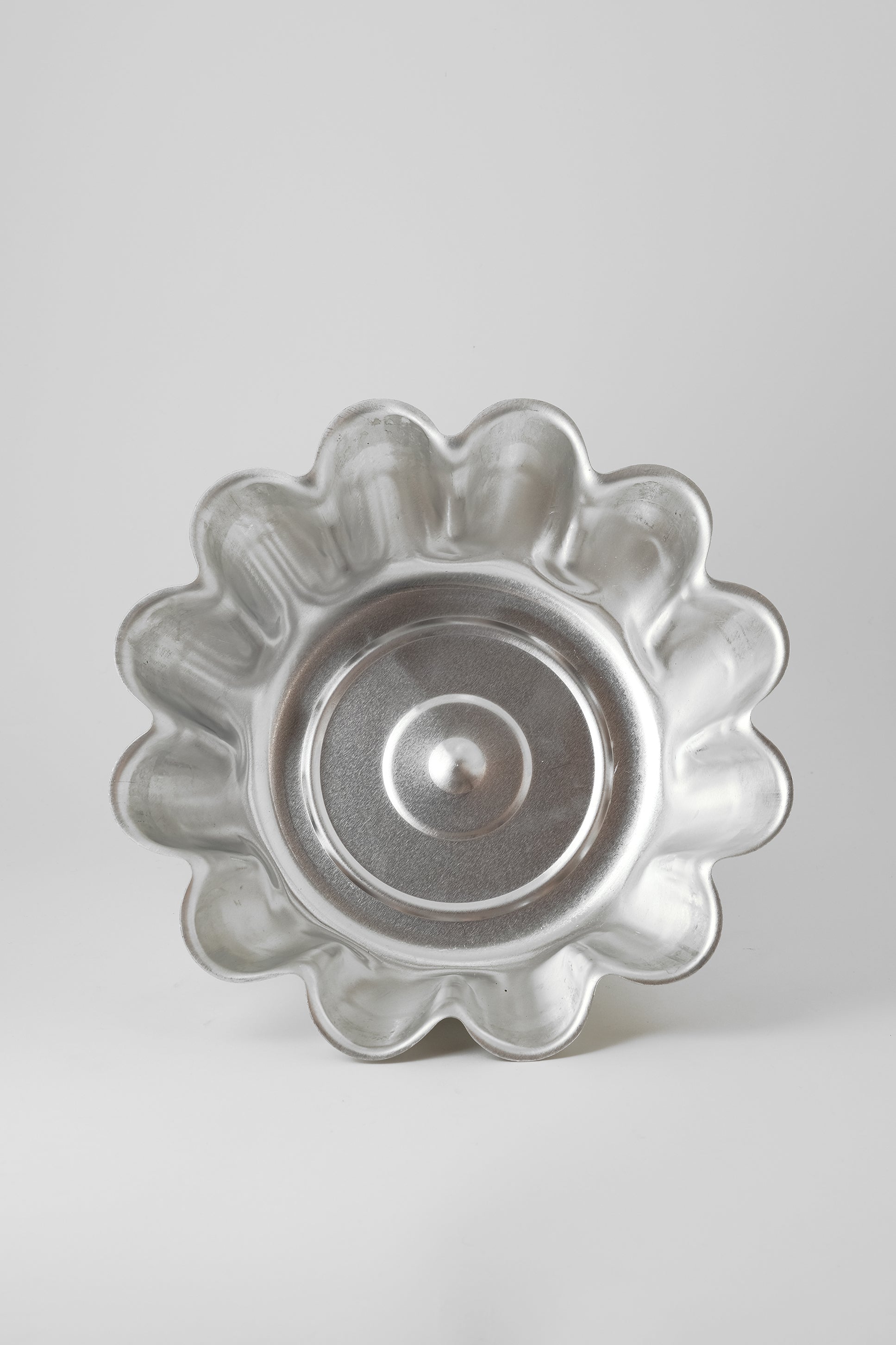 Aluminium ruffle bowl-Inox-KIOSK48TH