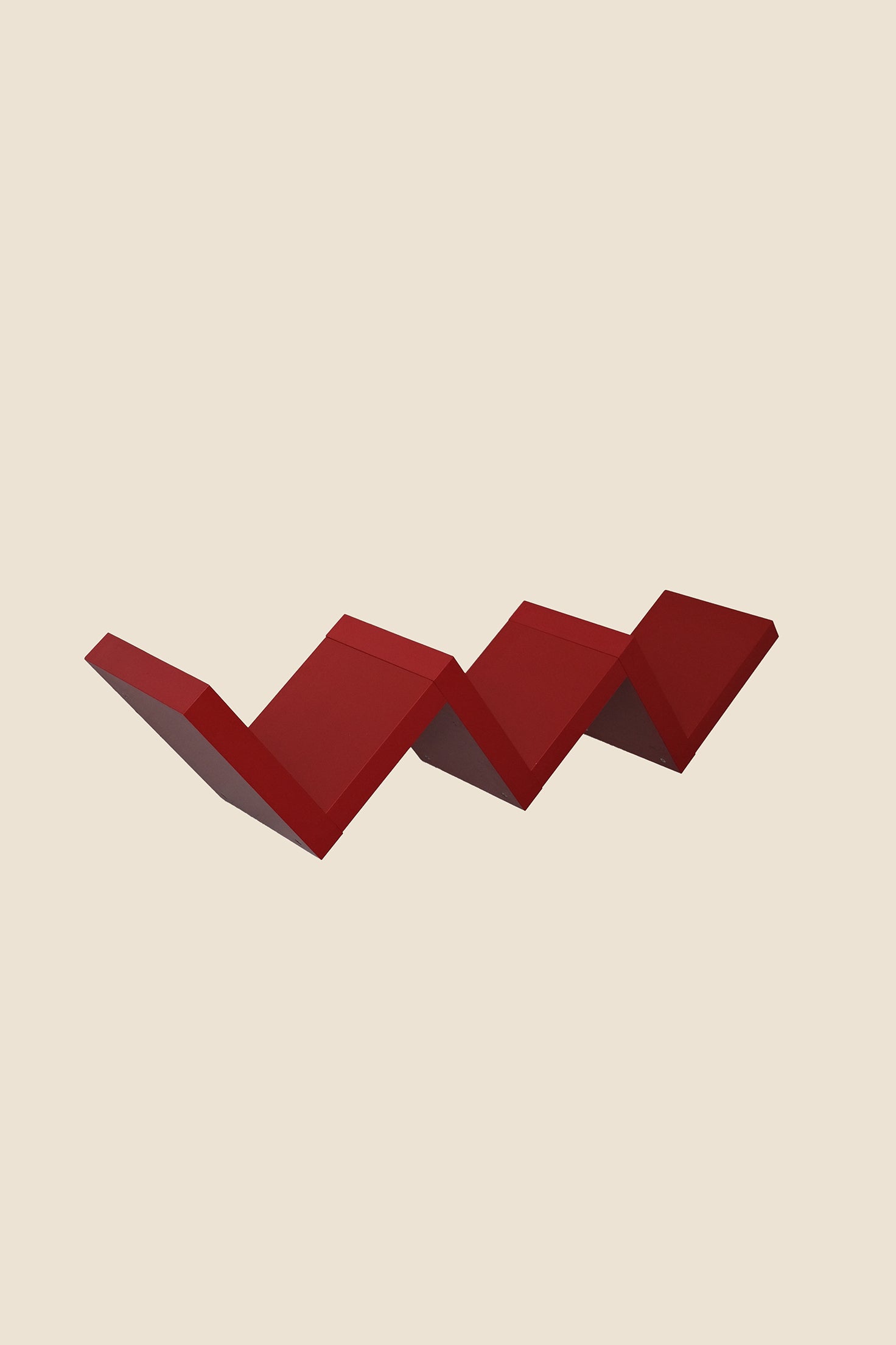 Lack Zig-Zak Shelf Red-Vintage-KIOSK48TH