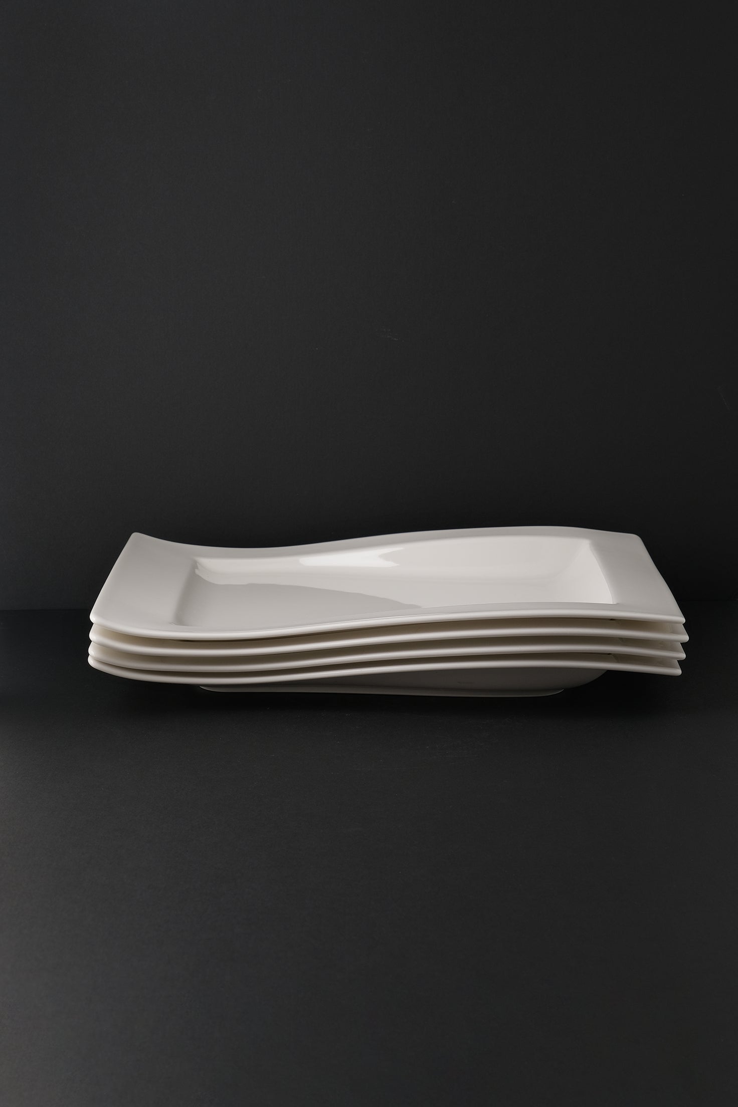 New Wave Rectangle Plates Set of 4-Vintage-KIOSK48TH