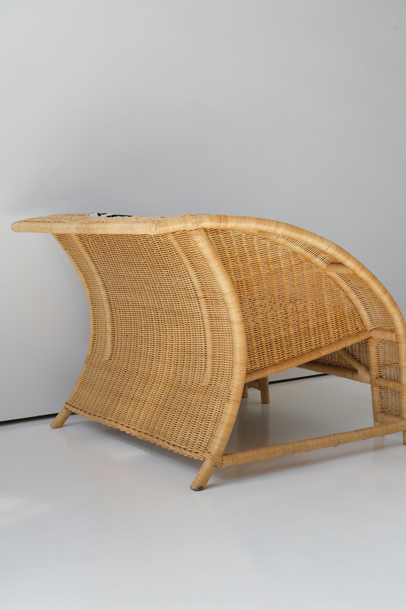 Rattan Zebra Lounge Chair-Vintage-KIOSK48TH