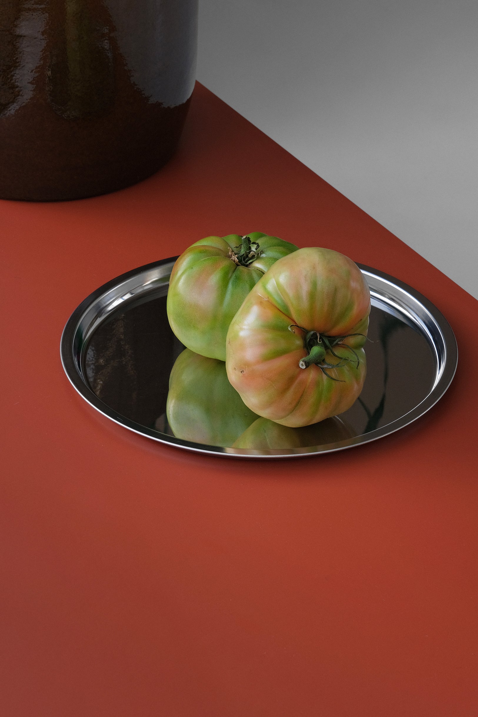 Round steel tray 30cm-Inox-KIOSK48TH
