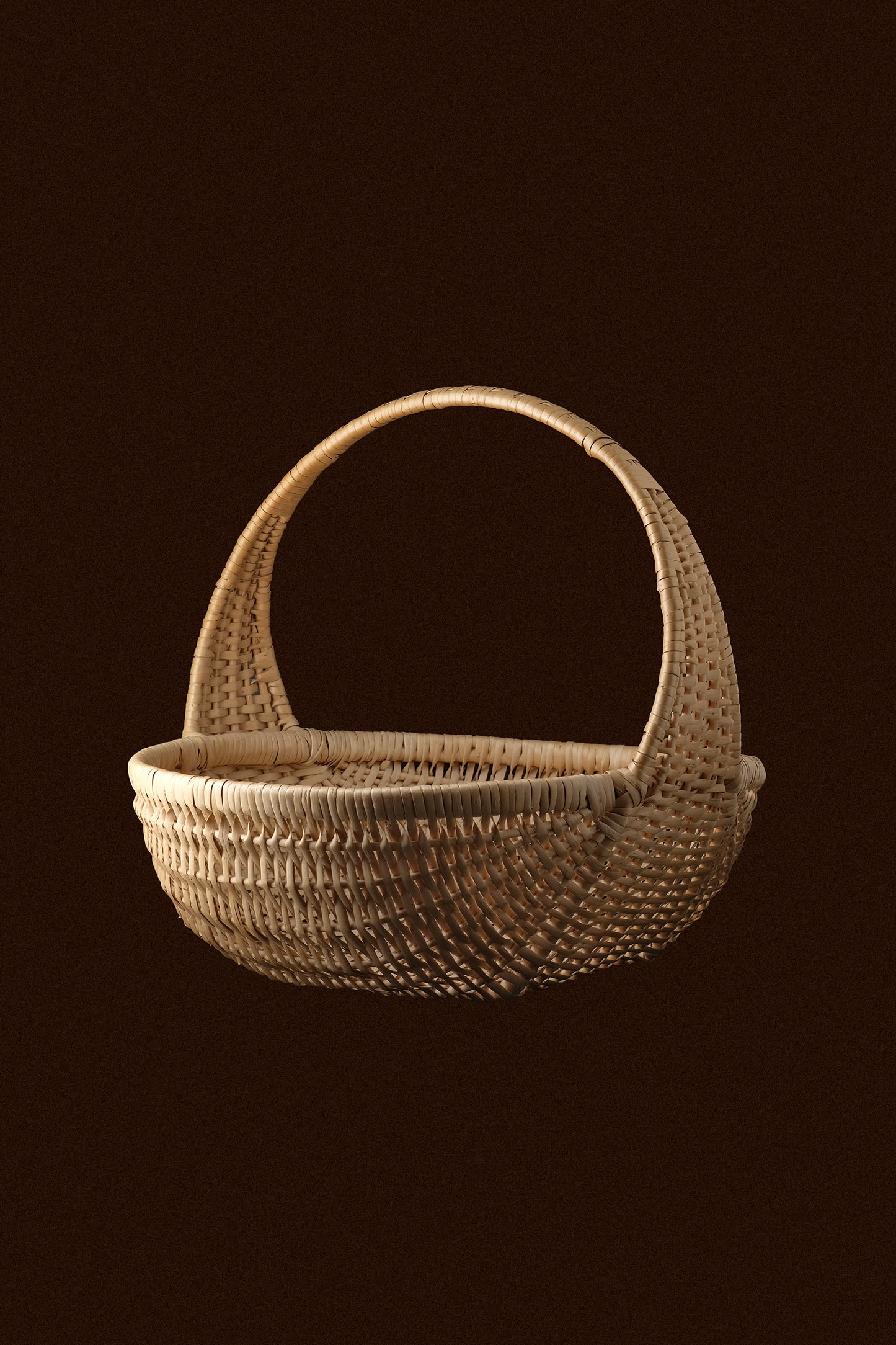 Round Wicker Basket-Vintage-KIOSK48TH