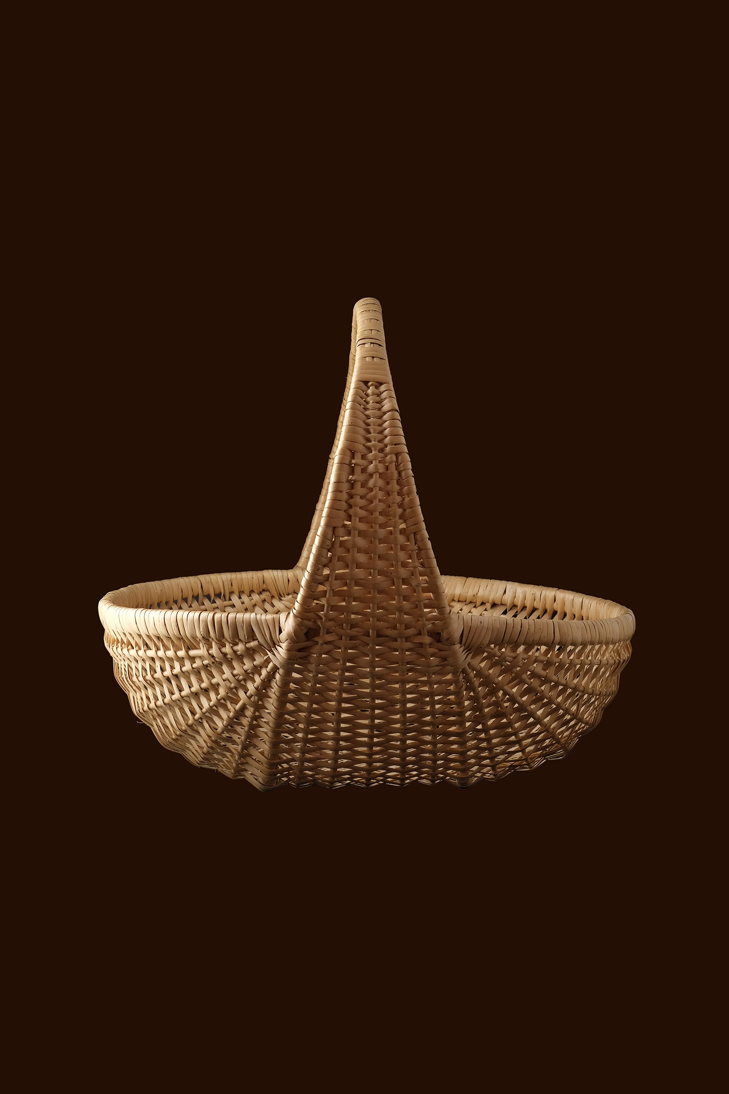 Round Wicker Basket-Vintage-KIOSK48TH