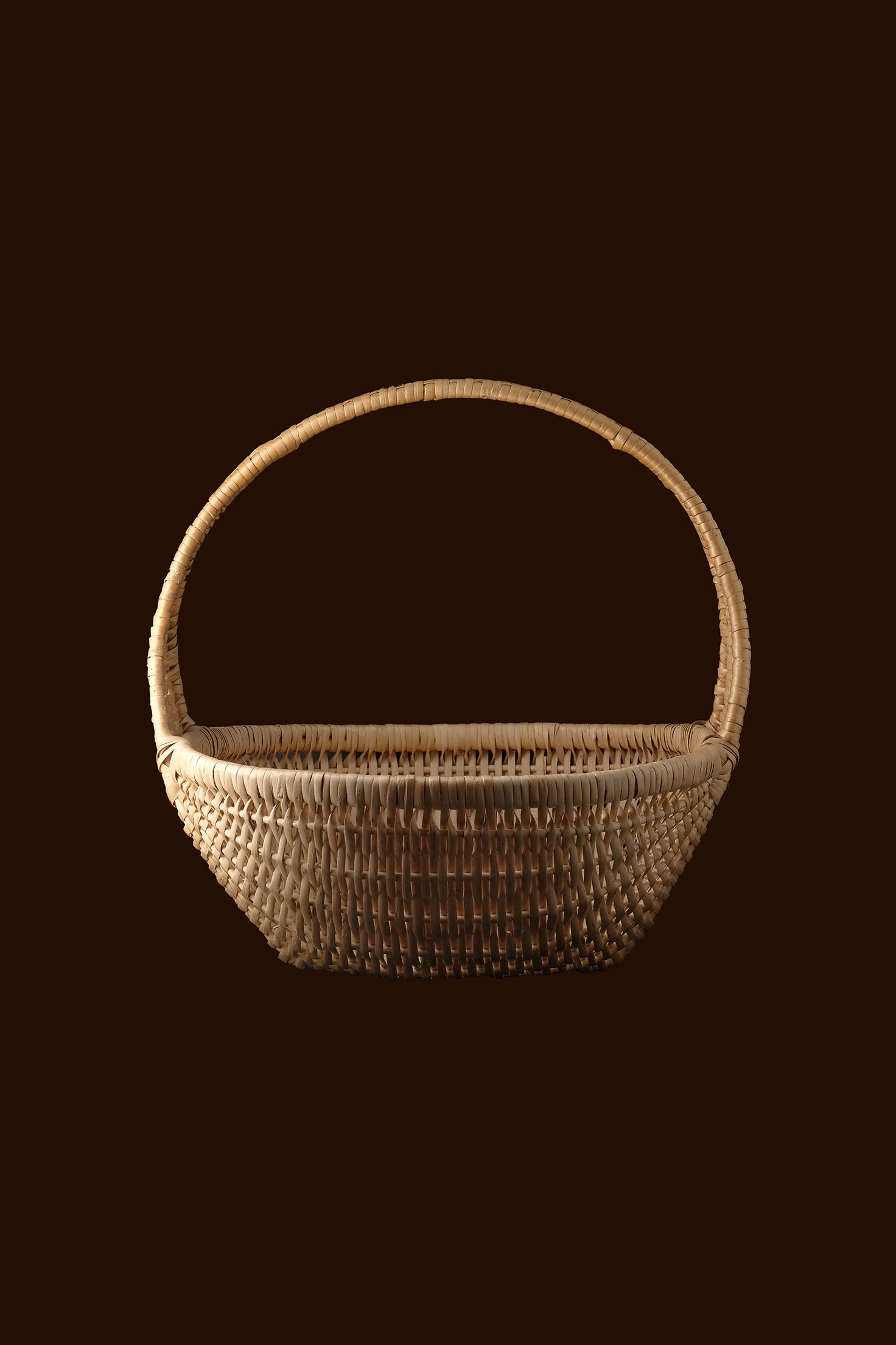 Round Wicker Basket-Vintage-KIOSK48TH