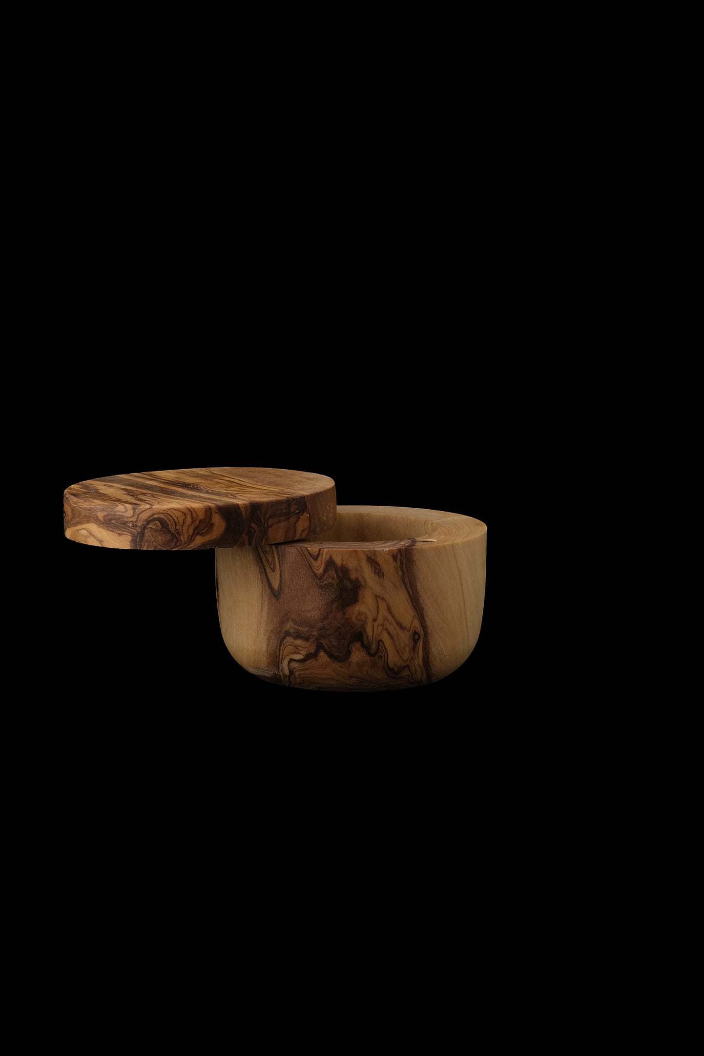 Salt Jar Olive Wood-Inox-KIOSK48TH