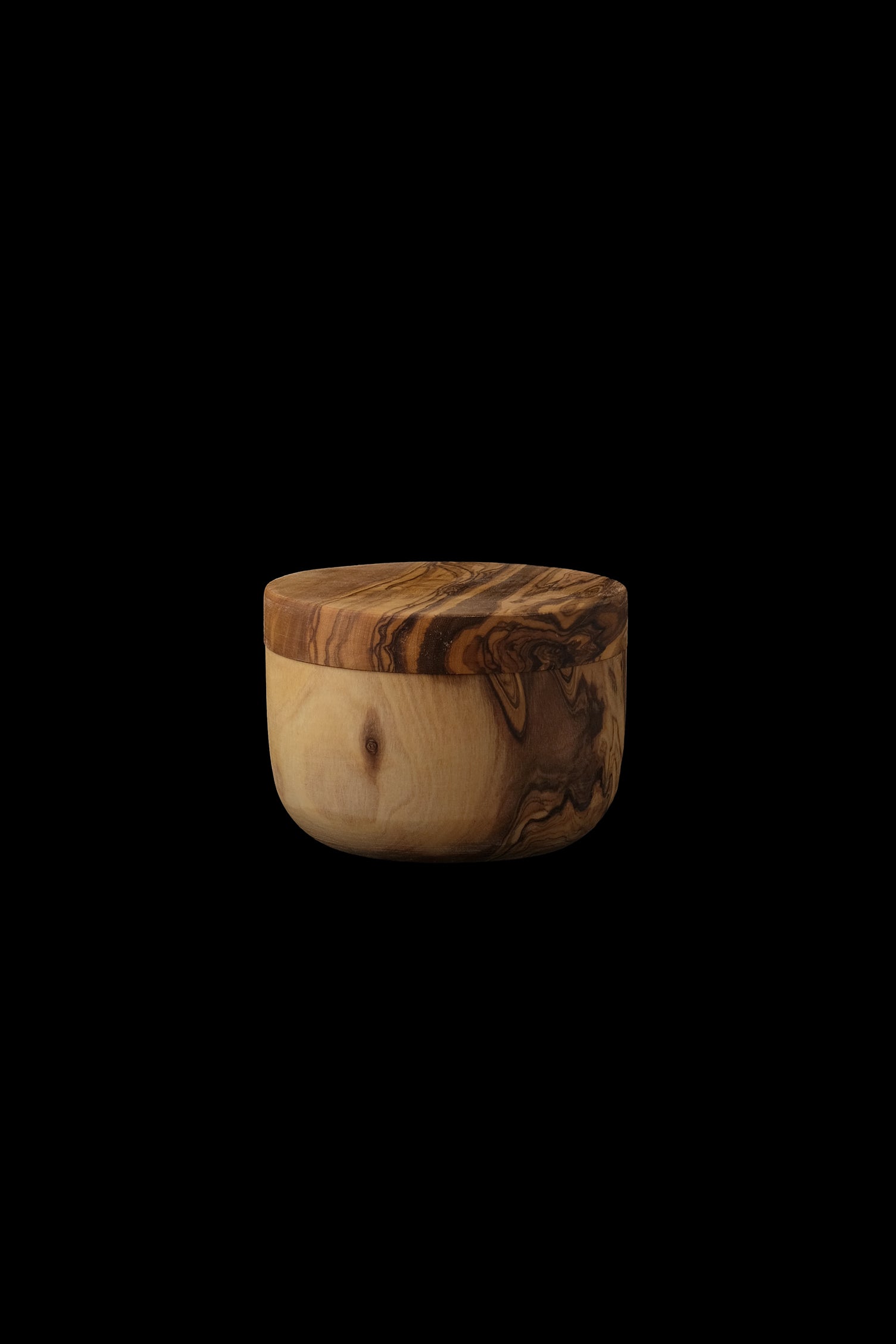 Salt Jar Olive Wood-Inox-KIOSK48TH