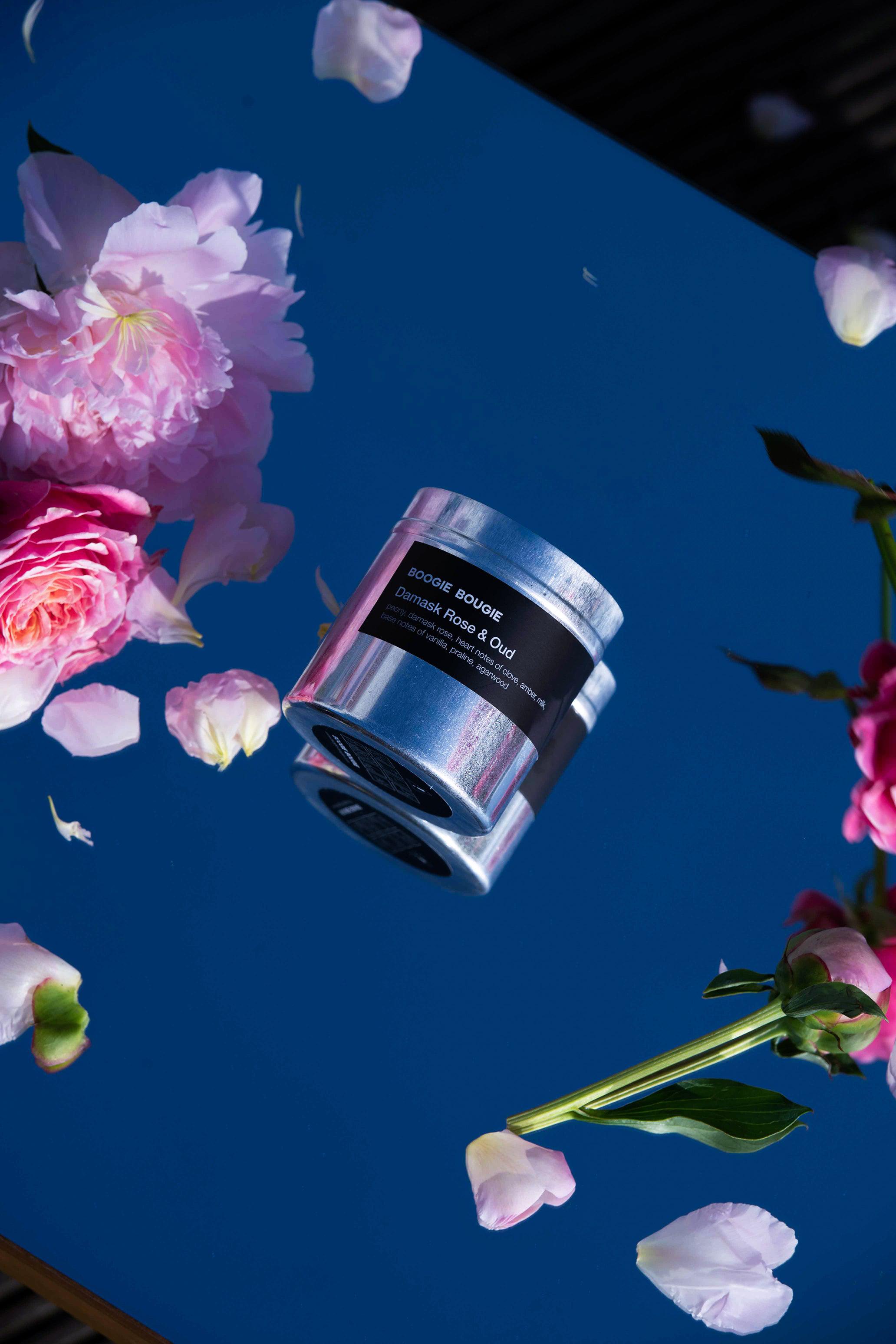 Scented Candle Damask Rose & Oud-Boogie Bougie-KIOSK48TH