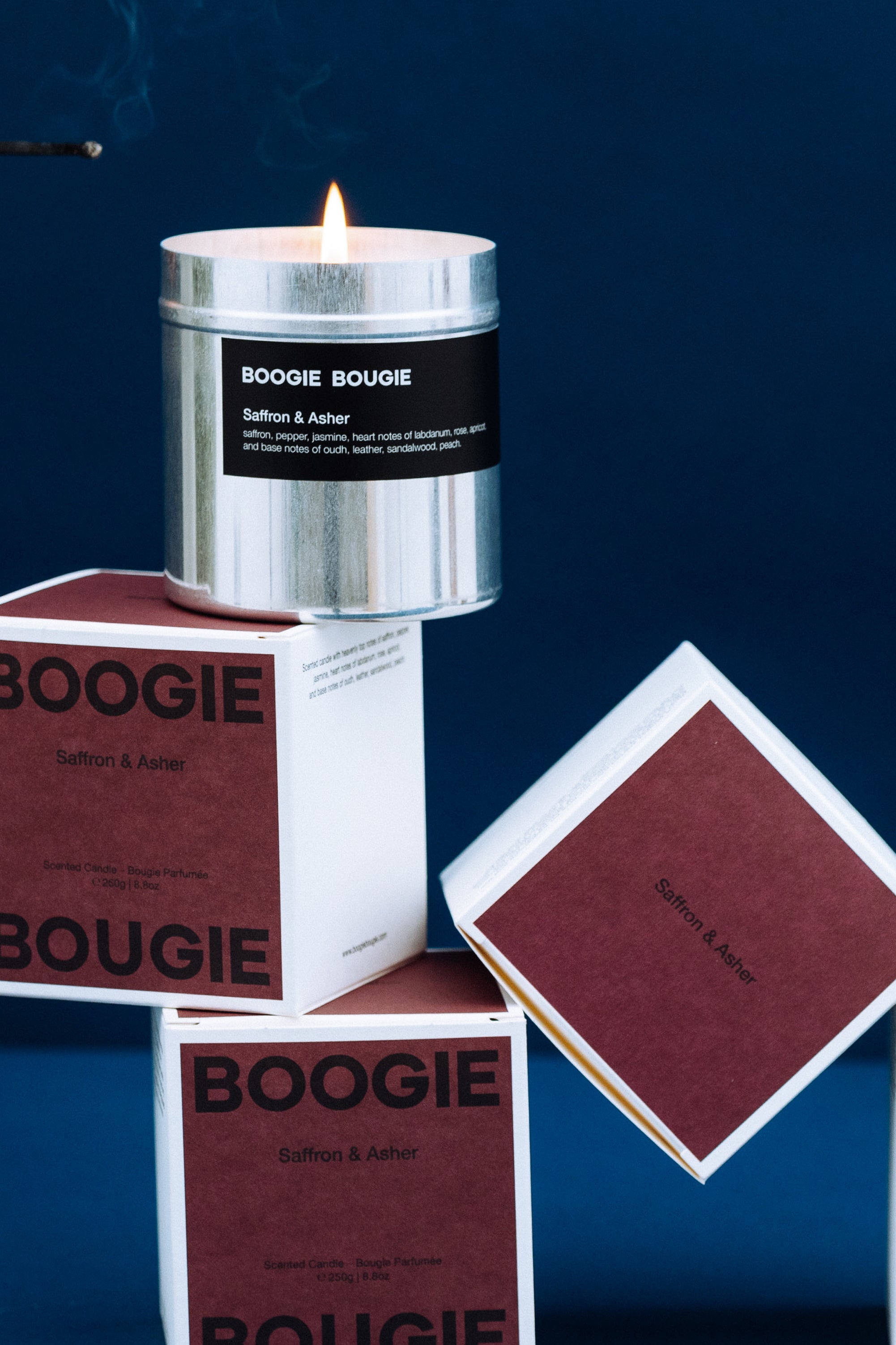 Scented Candle Saffron & Asher-Boogie Bougie-KIOSK48TH