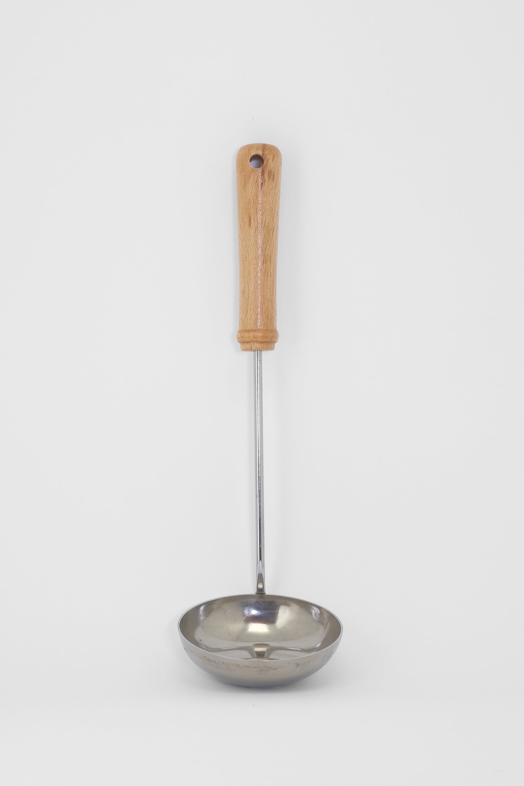 Soup ladle wood-Inox-KIOSK48TH