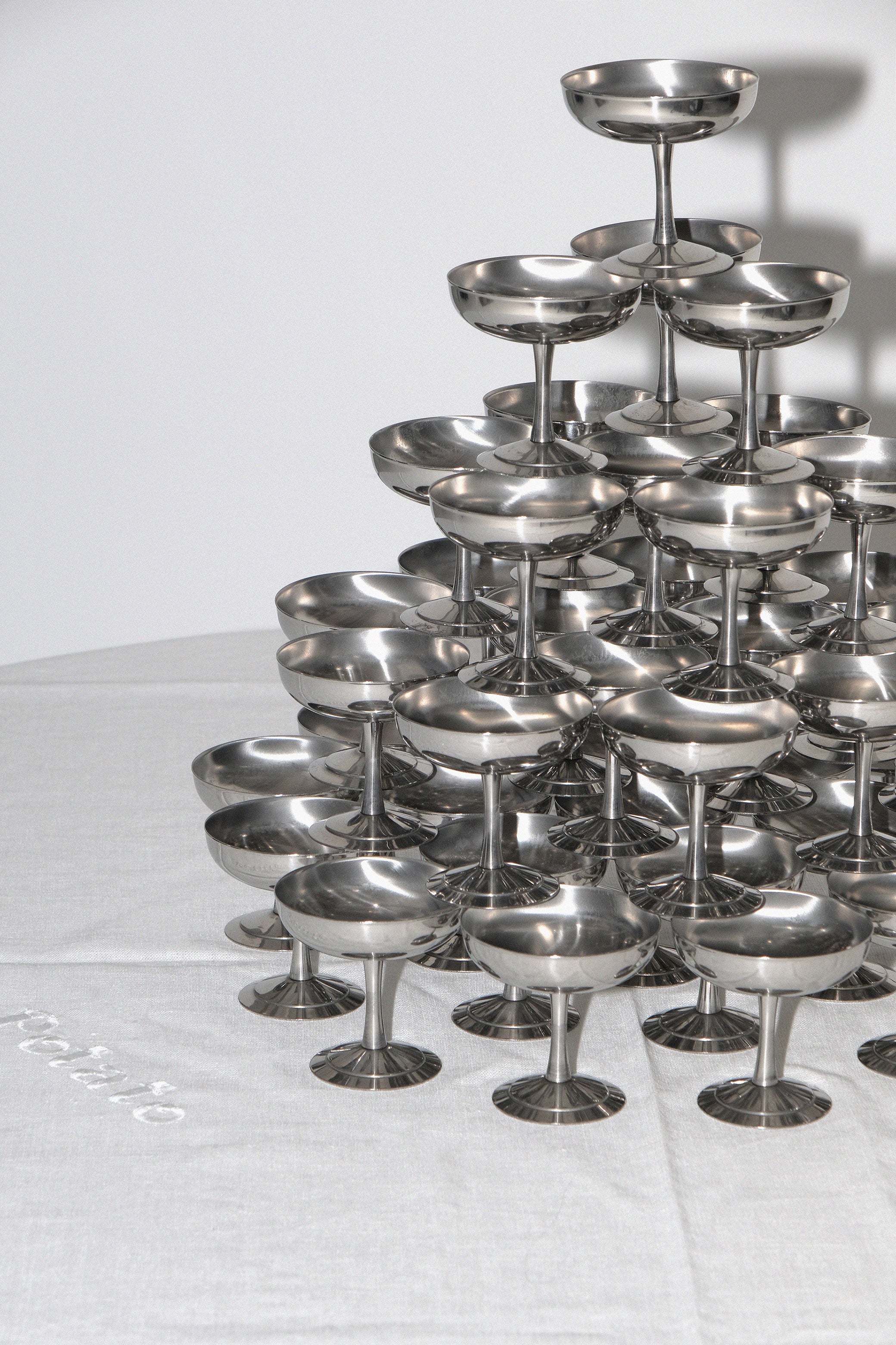 Tall ice cup / saucer-Inox-KIOSK48TH