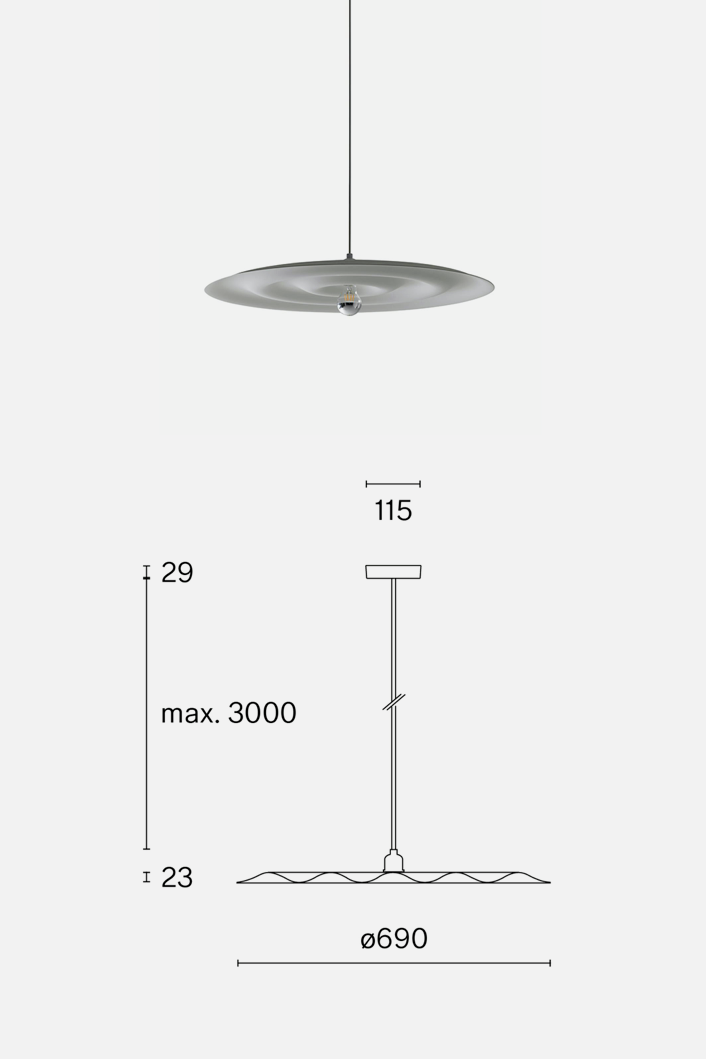 w171 Alma Ceiling Suspension Lamp White-Wästberg-KIOSK48TH