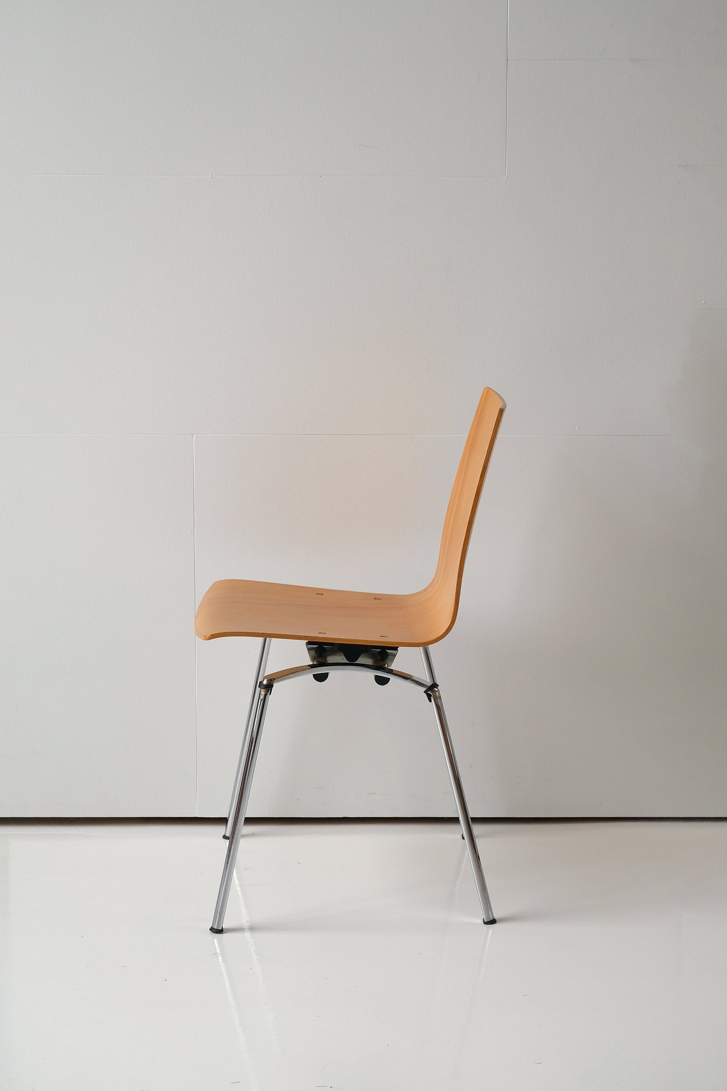 Wood Chrome Chair-Vintage-KIOSK48TH