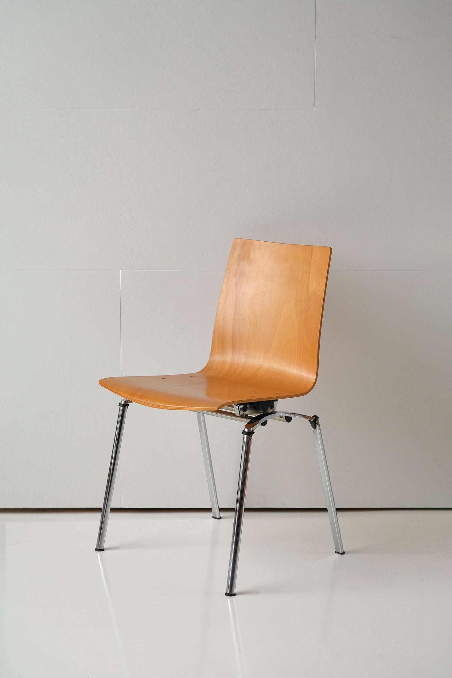 Wood Chrome Chair-Vintage-KIOSK48TH