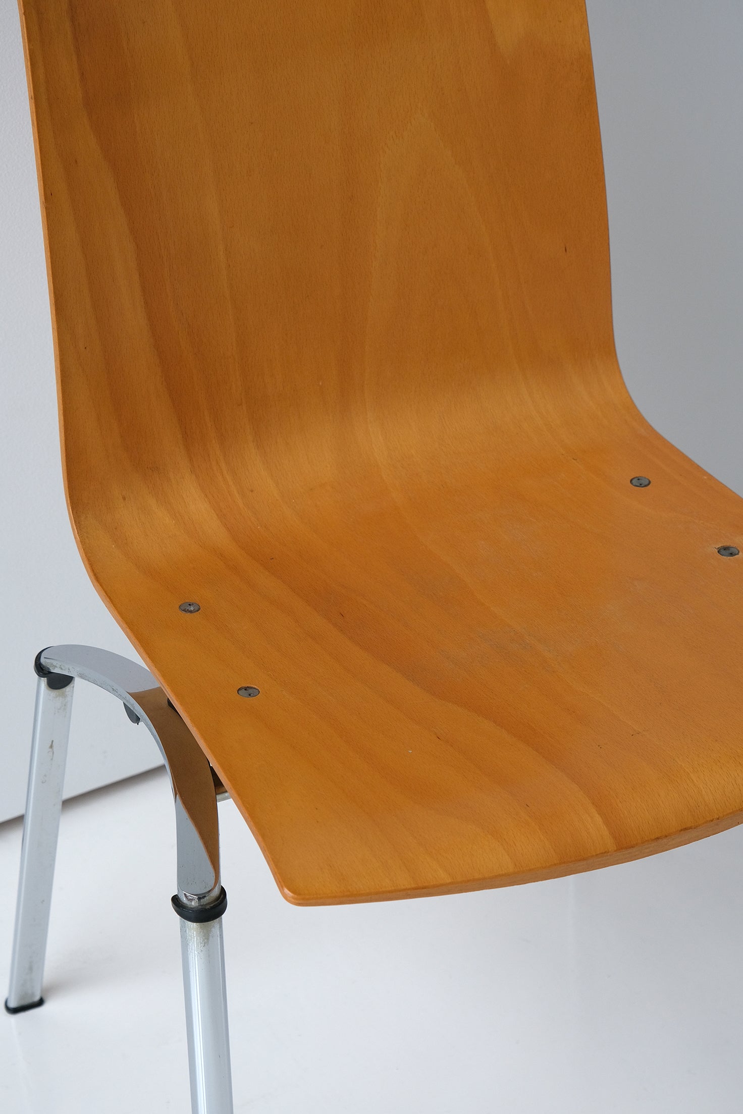 Wood Chrome Chair-Vintage-KIOSK48TH