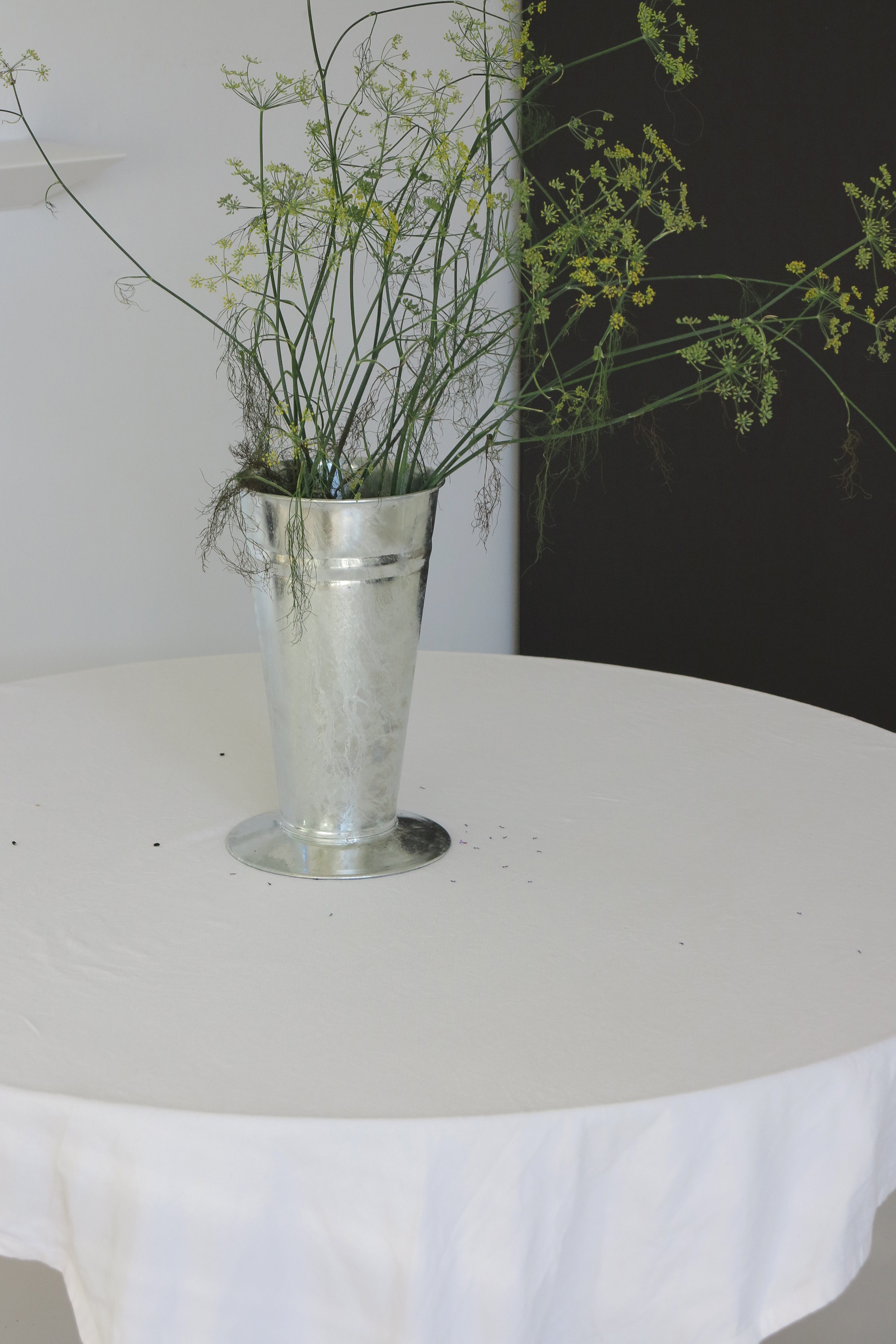 Zink Footed Vase 32cm-Objects-KIOSK48TH