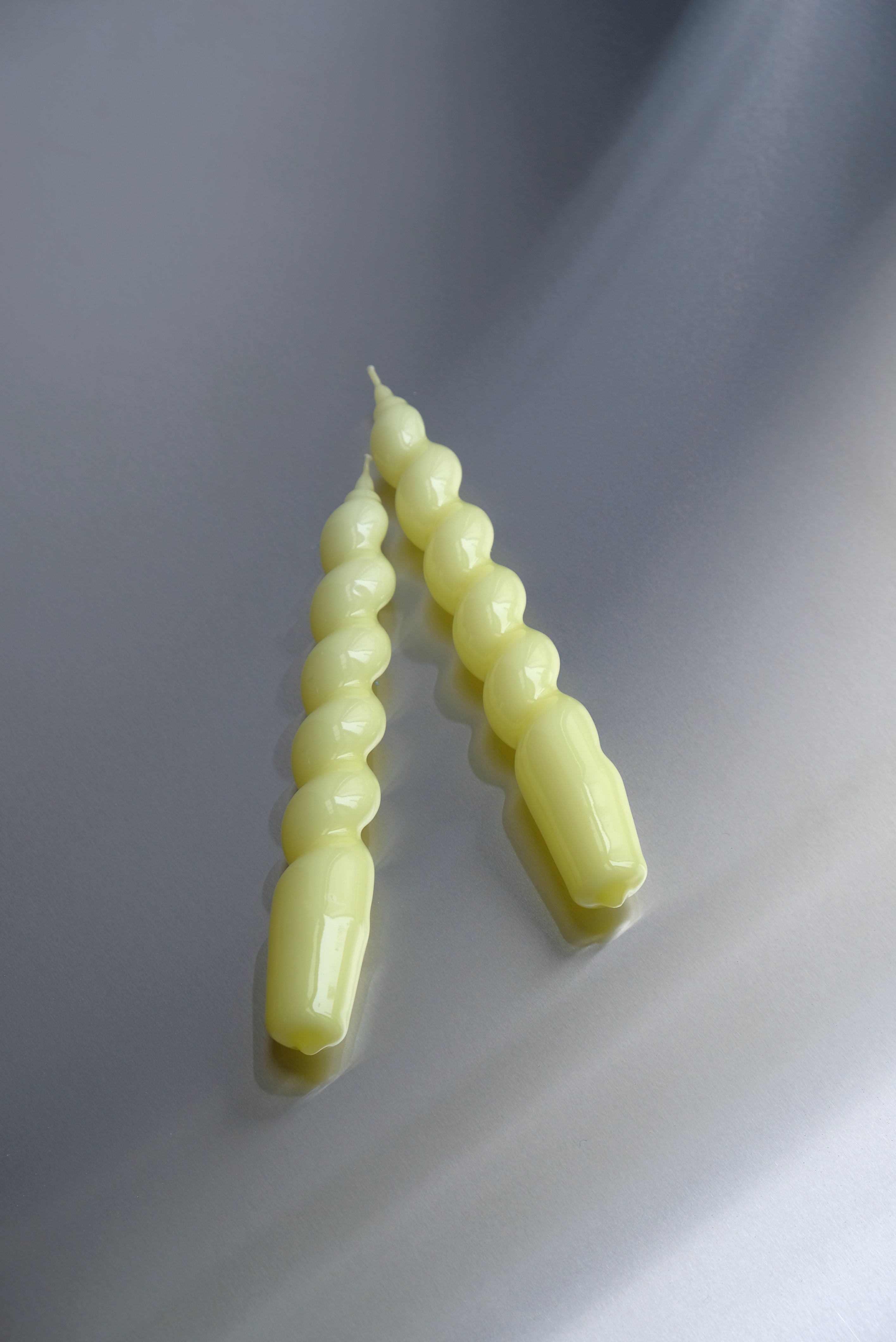 2 x spiral candle light yellow-Cereria-[interior]-[design]-KIOSK48TH