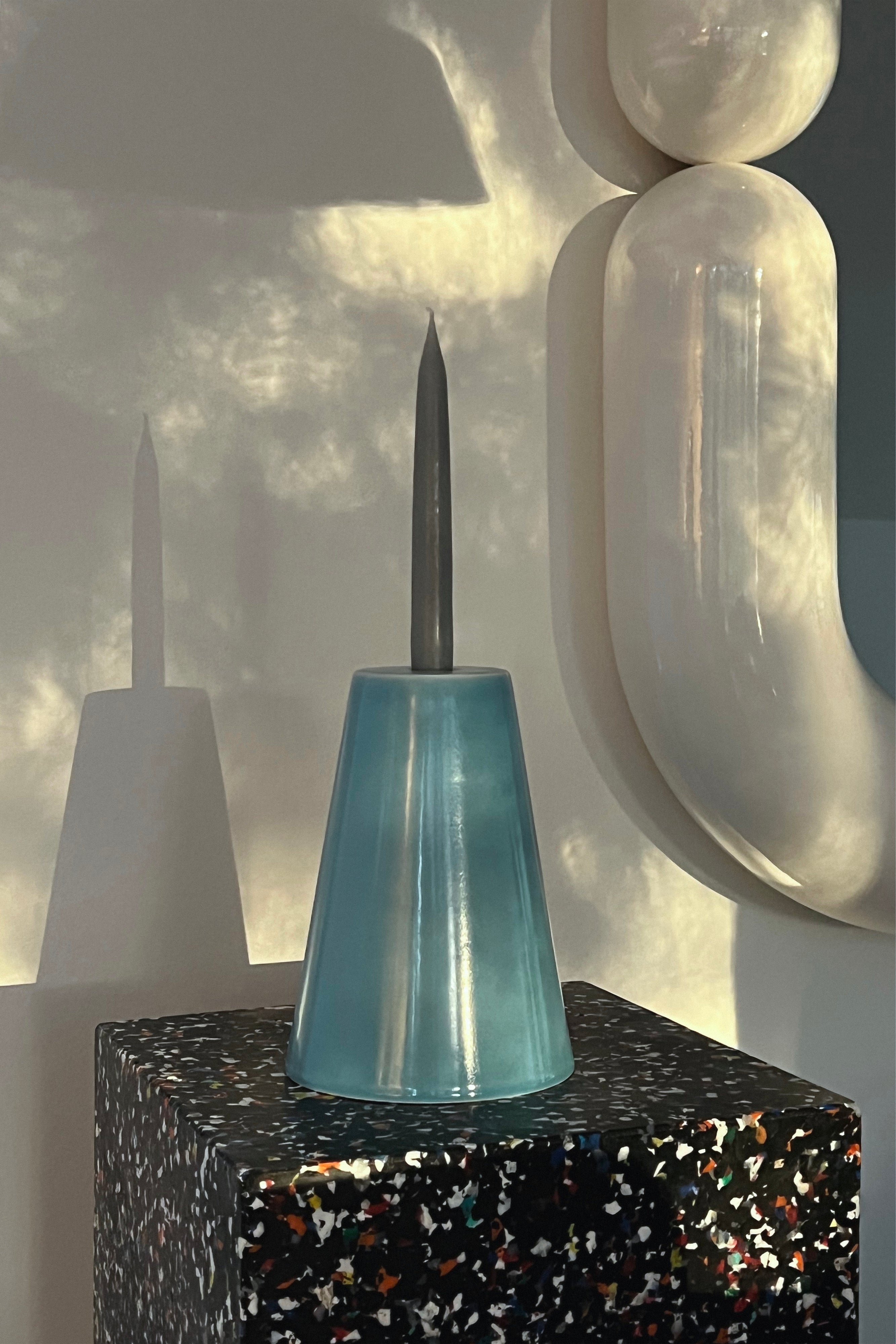 Cone candle holder light blue-Cor Unum-[interior]-[design]-KIOSK48TH