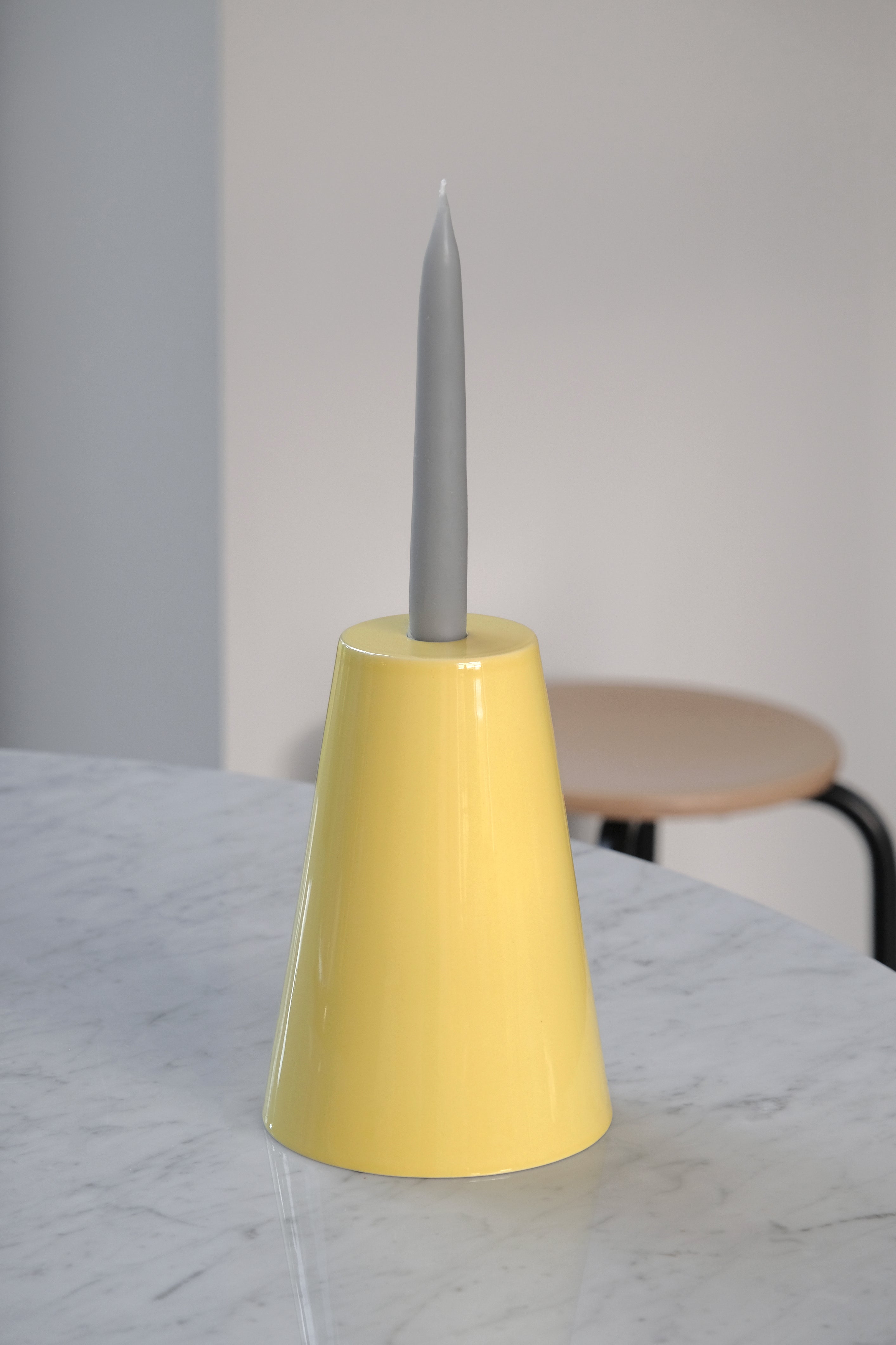 Cone candle holder yellow-Cor Unum-[interior]-[design]-KIOSK48TH